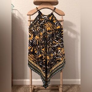 Cato size Large Halter neck sleeveless handkerchief hi-low hem pullover Large